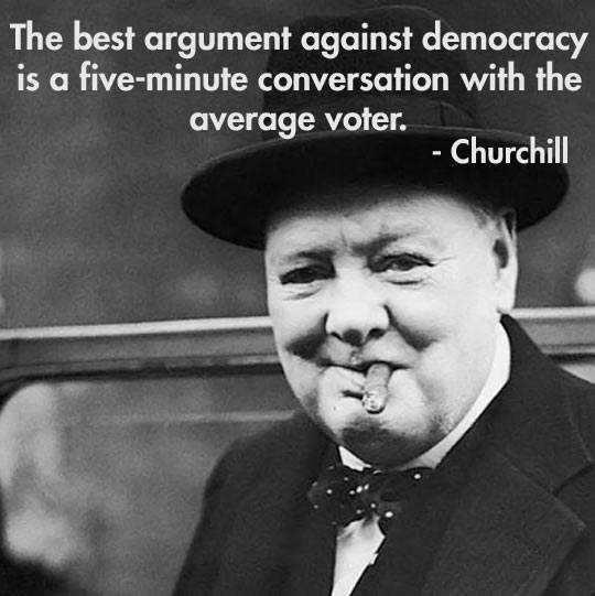 Churchill - The best argument against democracy..