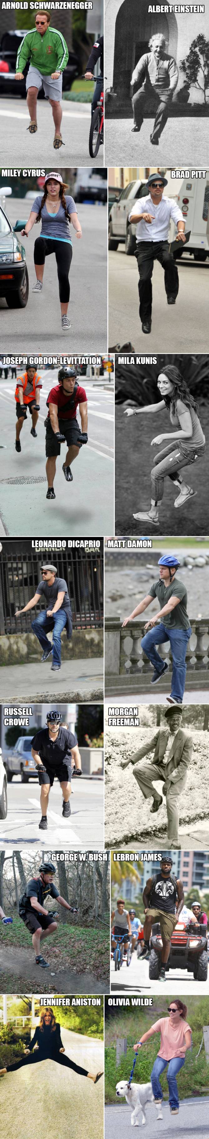 Famous People NOT Riding a Bike! 