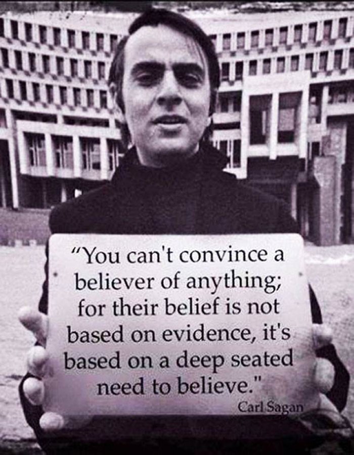 Carl Sagan On Believers Quote
