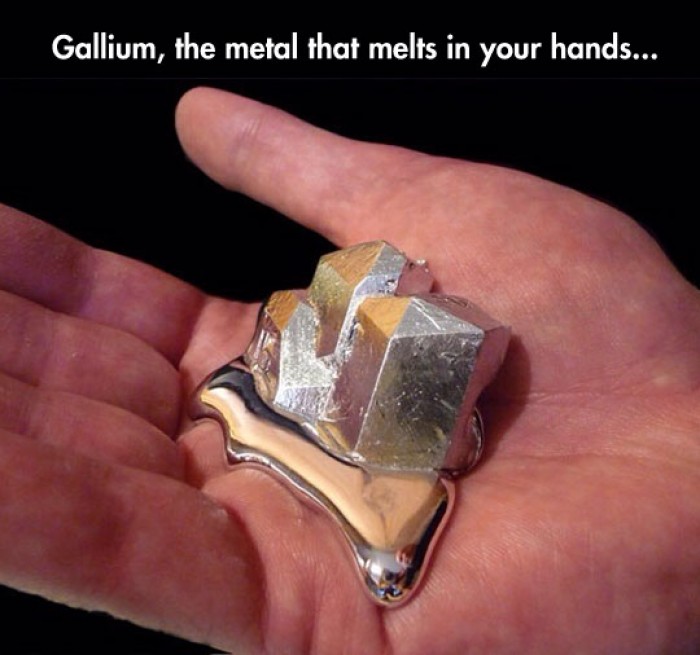 Gallium, the metal that melts in your hands...