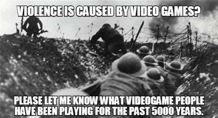 Violence is caused by video games?