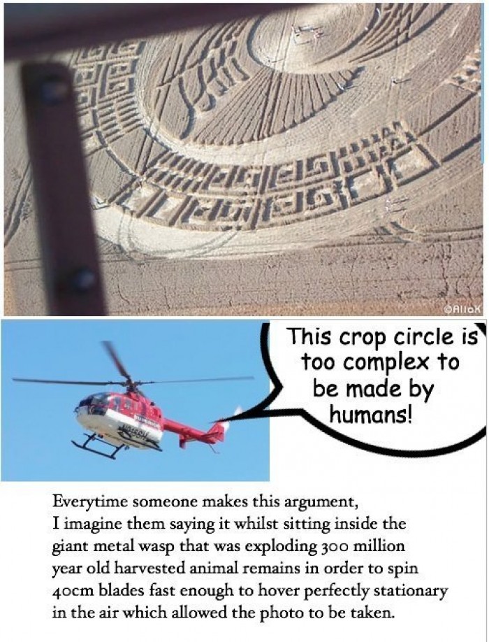 This crop circle is too complex to be made by humans!