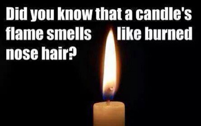 Did you know that candle's flames smell like...