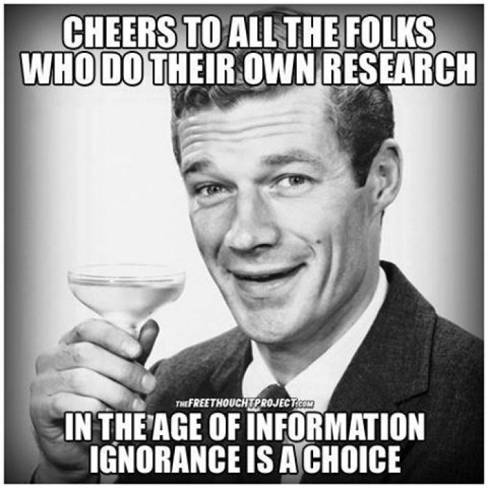 Cheers to all the folks who do their own research...