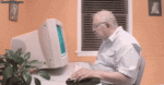 Old people and computers GIF