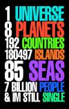 1 Universe, 8 Planets, 192 Countries, 180497 Islands, 85 Seas...