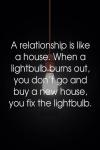 A relationship is like a house...