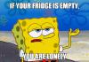 If your fridge is empty, you are lonely. Meme