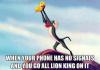 When your phone has no signal and you go all lion king on it